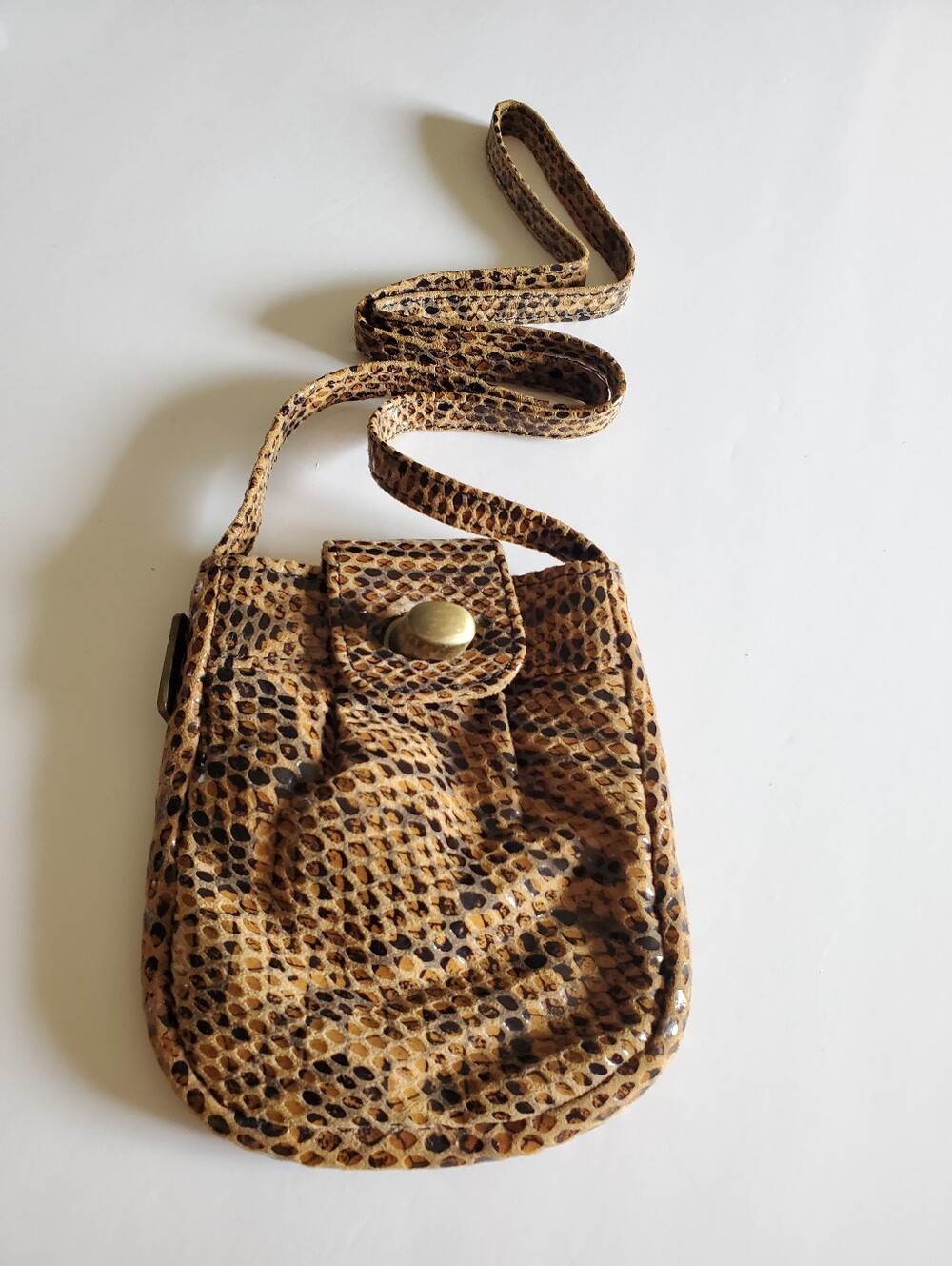 Vtg. RARE Exotic Faux Snake Skin Shoulder Mini Bag